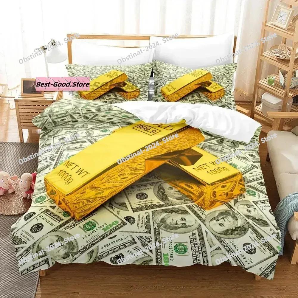 Dolar Beding Set Single Twin Ful Quen King-Sized Dimensionsd Dimensions Bed Linen Set Aldult Kid Bedrom Duvetcover Sets 3D Print Money bed shet set