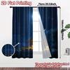 Set Of 2 Modern Flat Printing Curtains Without Rod Bethlehem Night Fashionable Polyester Gifts Curtain Made