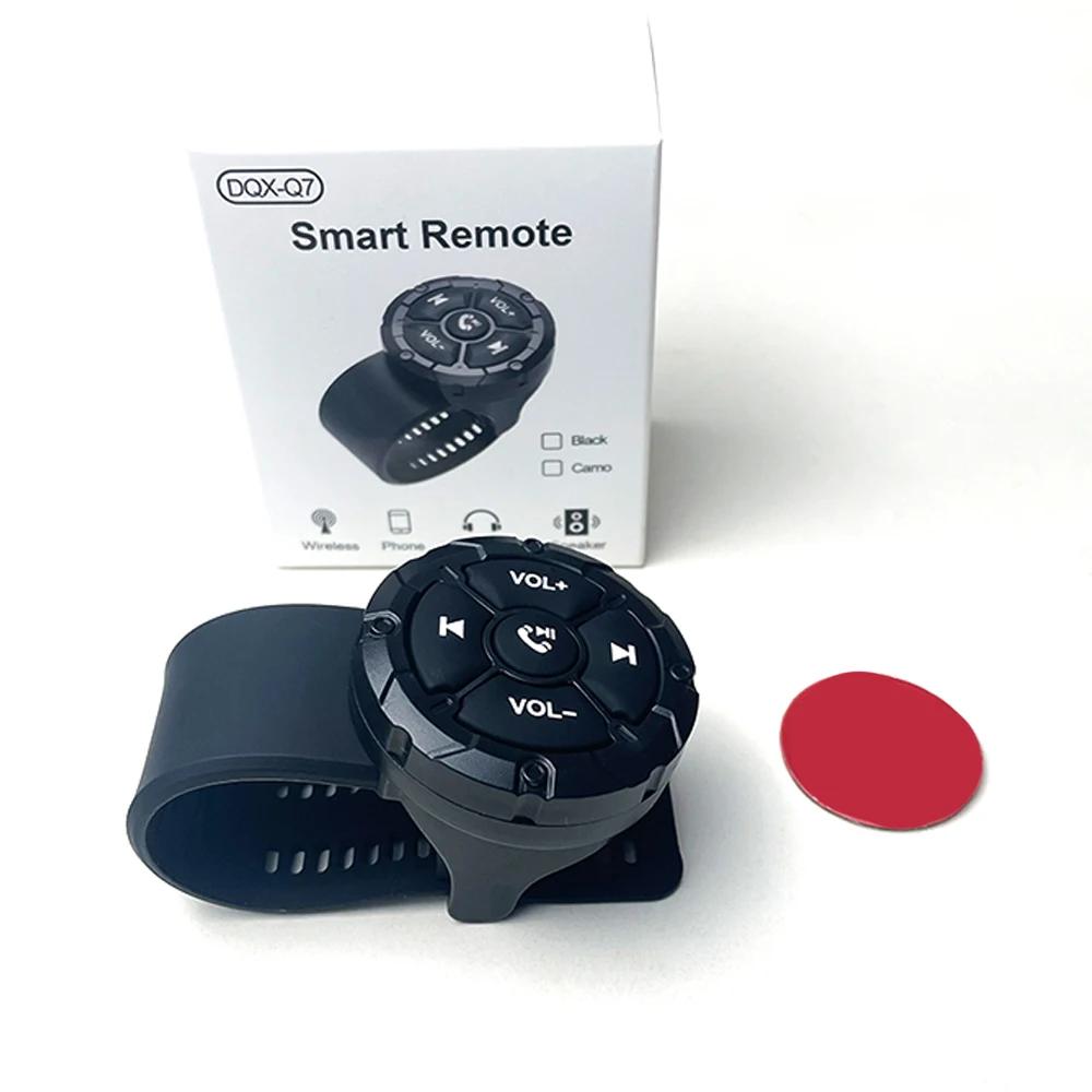 Drahtlose Bluetooth 5.3 Fernbedienungstaste Helmkopfhörer Motorrad-/Fahrradlenker-Mediencontroller Lenkradfernbedienung