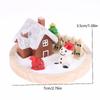 Cute Mini Christmas Snow House Xmas Tree Snowman Scene Ornament Dollhouse Decoration Micro Landscape Ornaments Xmas Gifts