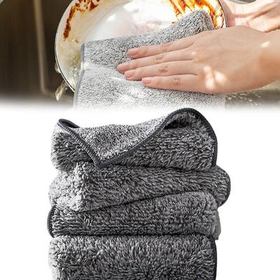5 Pieces of Kitchen Oil Proof Bamboo Charcoal Fiber Cloth, Household Dishcloth, Cloth, Fork Wiping Cloth