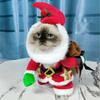 Christmas Dog Costume and Hat Set for All Size Cat Dog Festival Dressingup Suit Party Gathering Outfit Cosplay Accessory