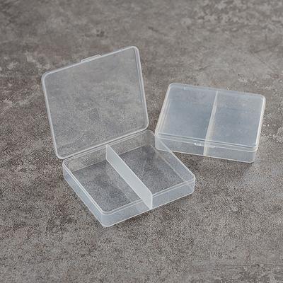 Firkantet Plast Gennemsigtig Opbevaringsboks Små Genstande Diverse Organizer Etui