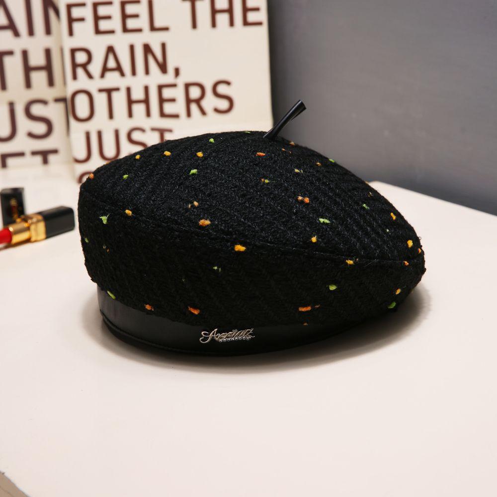 Black Beret Ladies' Beret - New Autumn/Winter Style - Elegant Octagonal Artist's Hat