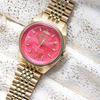 VIVIENNE WESTWOOD Quartz Watch Stainless Steel Strap Pink Dial Gift Box Classic Saturn Women Watches Fuchsia DWVV251RRGD