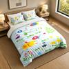 3Pcs Bedding SetPikmin Soft Bed Sheet and Two Pillowcases Home Bedroom Decor
