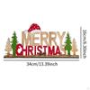 Christmas English Letter Board Wood Sign Wooden Desk Ornament for Kitchen