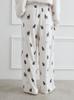 Gelato Pique Halloween Cat Print Long Pants PWCP254240 White Women's
