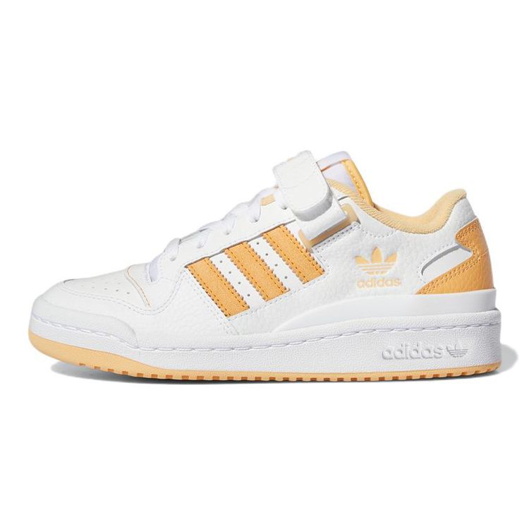 Adidas Originals Forum Low Kids Skate Shoes Kids Sneakers White Yellow GY8368
