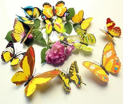12pcs/Set Home Butterfly Stickers Simulation 3D Butterfly Wall Decoration Colorful Butterfly Creative Bedroom Wall Decals