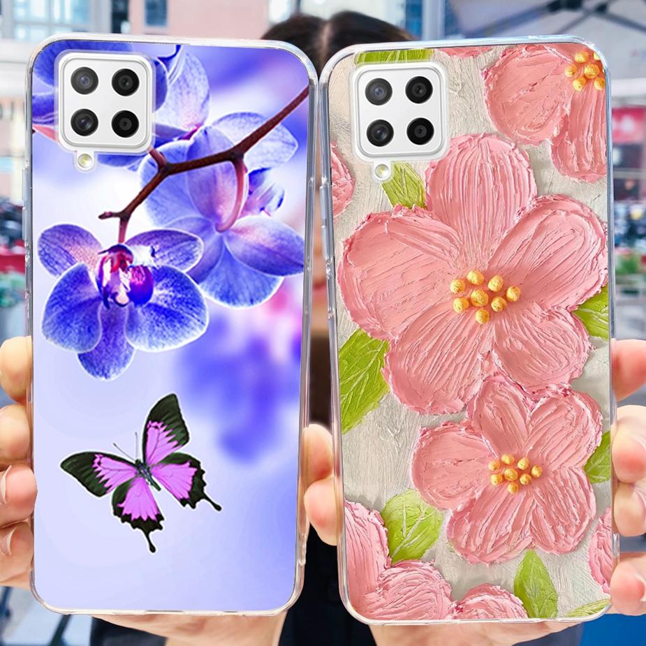 Für Samsung Galaxy A22 Hülle A22 A42 5G Niedliche Bemalte Abdeckung Klare Silikon-Handyhülle Für Samsung A22 A 22 Galaxy A42 5G Weiche Taschen