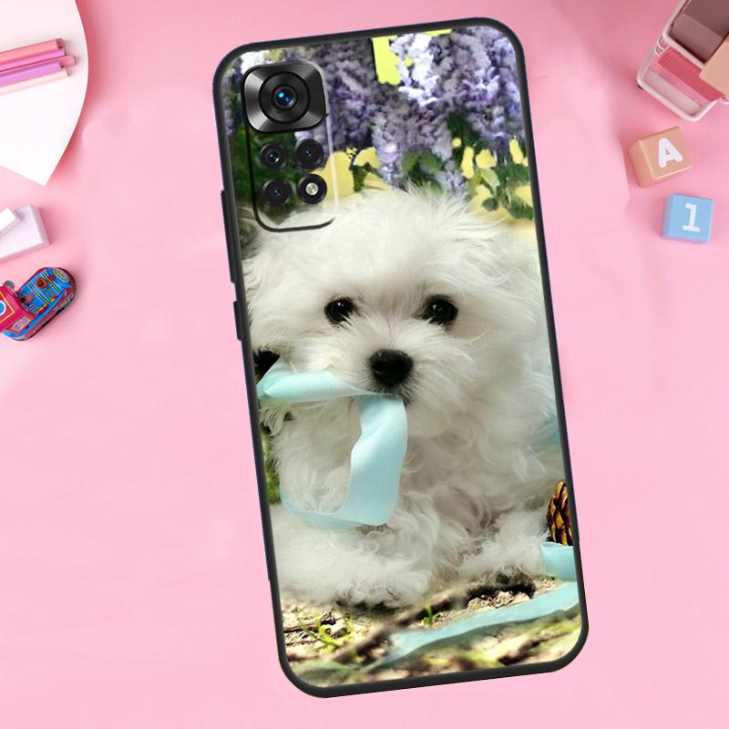 

Cartoon Maltese Dog For Xiaomi Redmi Note 13 10 12 11 14 15 Pro Plus Phone Case For Redmi 15 13C 12C 14C 10C 15C Redmi Note 12 4G