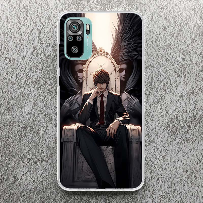 N-Note D-Death Yagami Light Soft Case for Xiaomi Redmi Note 10 9 9S 8 Pro 7 9T 5 Phone Shell Mi 11T 12T 10T 12 11 Lite 6X A3 Cov