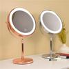 8inch Desktop Vanity Mirror 3/5/7/10x Dimmable Light LED Makeup Mirror Light Touching Women Bedroom Dressing Mirror