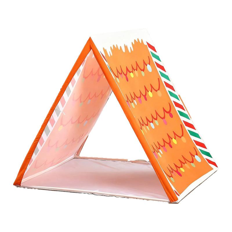 Gingerbread Christmas Play Tent Festive Kids’ Indoor Hideaway For Holiday Parties Gift Exchanges & Imaginative Room DéCor
