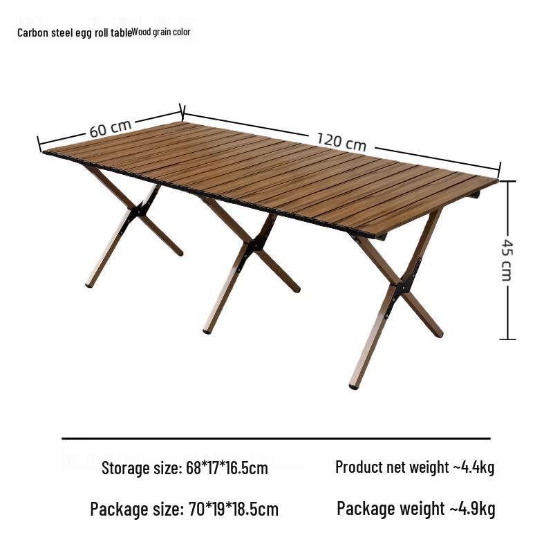 ZISIZ Outdoor Folding Roll-Up Table