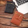Ladies' Multi Zipper Pocket Wallet with Buckle Closure, Credit Card Slot, and ID Card Clip  Fashionable Daily Carrying Mini Wallet