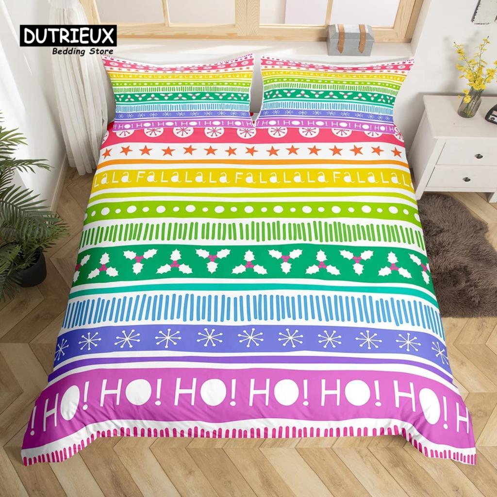 Rainbow Conch Duvet Cover Set Colorful Rainbow Bedding Set For Kids Girls Microfiber Multicolor Comforter Cover Twin King Size