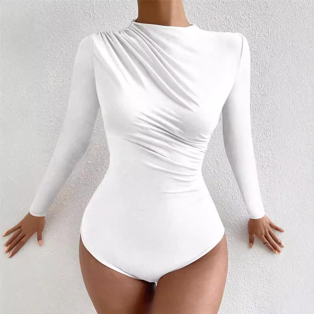 Women's Spring&Summer Slim and Skinny Drawstring Long Sleeve Jumpsuit