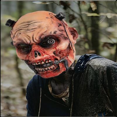 Horror Mask Halloween Party Dance Event Realistic Horror Costume Headwear Role Playing Easy To Wear Ghosts