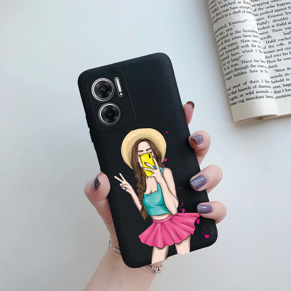 Case For Xiaomi Redmi 10 5G Case Silicone Soft Cute Pretty Girls Cover Funda For Xiaomi Redmi 10 5G 22041219G 22041219NY Bumper