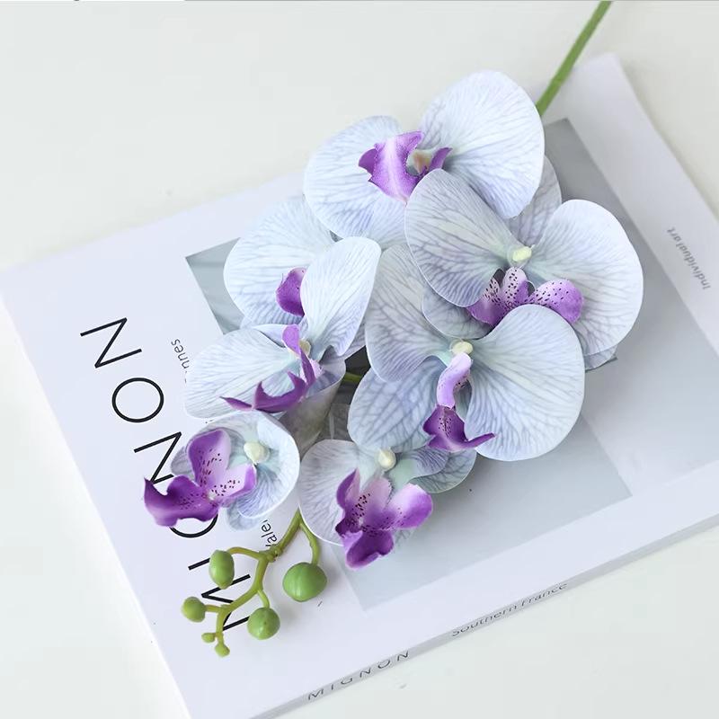 Artificial Phalaenopsis Orchid: Elegant Home Decor Faux Flower Arrangement for Living Room