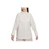 Nike Sportbekleidung Web Langarm Übergroßes V-Ausschnitt Design Shirt Damen Tops Segelweiß HM4627133