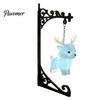 Nordic Style Home Decor Metal Magic Owl Hanging Bookend Lamp, Resin Animal LED Night Light, Pastoral Table Deer Bird Light for Bookshelf Window