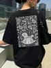 Oversized T-Shirt, pPlain Graphic On the bBack Cotton