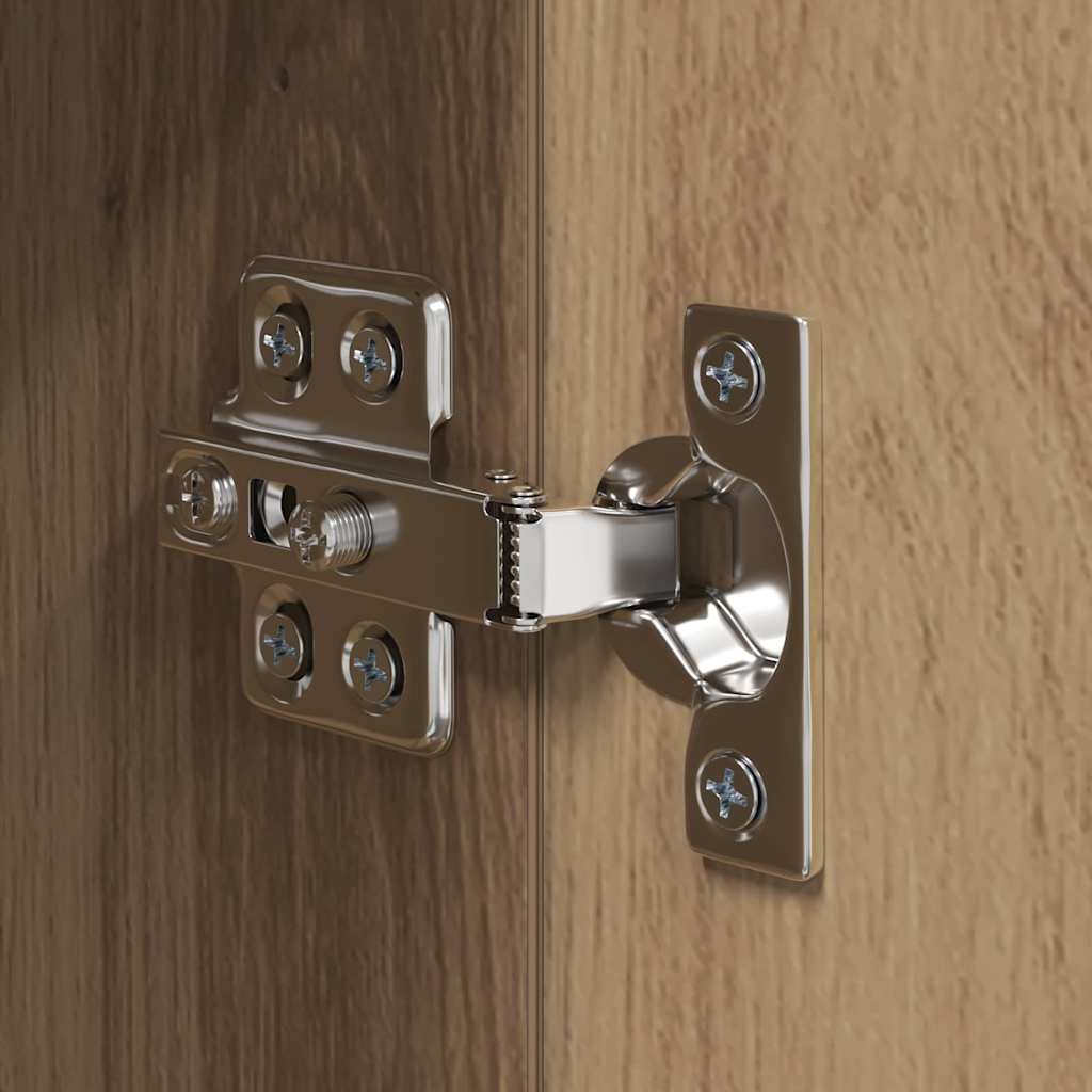Wall Mounted TV Cabinet Set 8 pcs Artisan Oak Wood Based Material