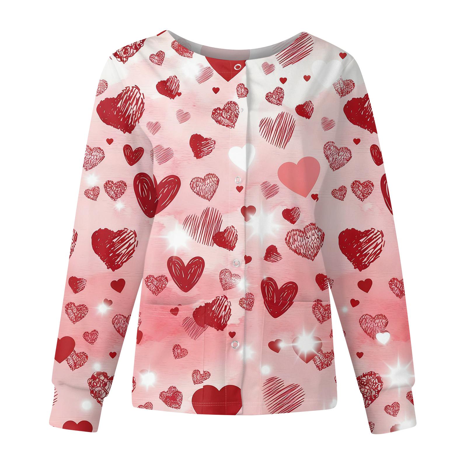 

Женская повседневная модная куртка с длинным рукавом, воротником-стойкой, на одной пуговице, с принтом ко Дню святого Валентина, рабочая куртка, топы XXXL