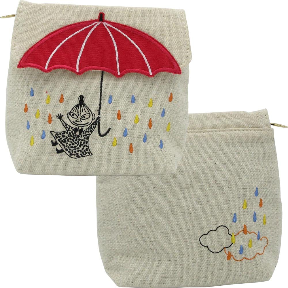 Marushin Moomin Little My Embroidered Umbrella Cloud and Umbrella Perfect Gift for 1425013600 Pouch, Shape, Design, Birthdays, Women's,
