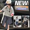 Girls' short sleeved skirt and pants set for summer 2026, new children's Korean style outfit, stylish little girls' summer two-piece set