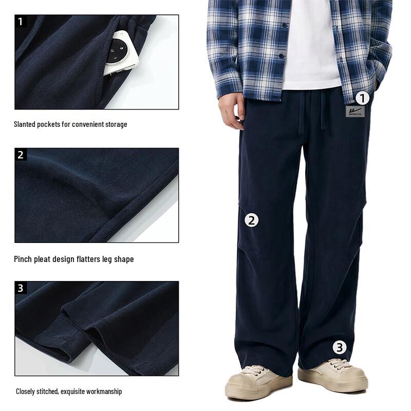 Warrior Men's Pleated Wide-Leg Chenille Athletic Pants