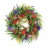 Spring   Wrth Plastic Grass Front Door Artificial Flower Wrth for Outdoor Indoor Decoration   45cm