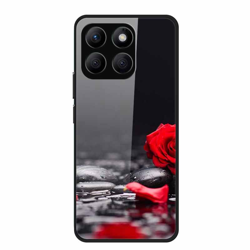 Glass Hard Back Cover For Honor X8C X8B X8 4G 5G Honor 400 Smart Phone Case Soft TPU Bumper Tempered Glass Case Coque Funda Capa