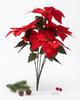Christmas Star Artificial Poinsettia Bouquet Holiday Flowers 37