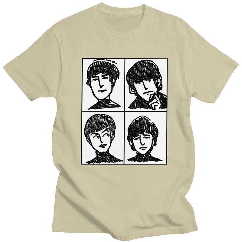 Custom Heavy Metal Rock The Beatle Tshirts for Men Short Sleeves Leisure T Shirt Cool Tshirts Slim Fit Pure Cotton Tees Gift