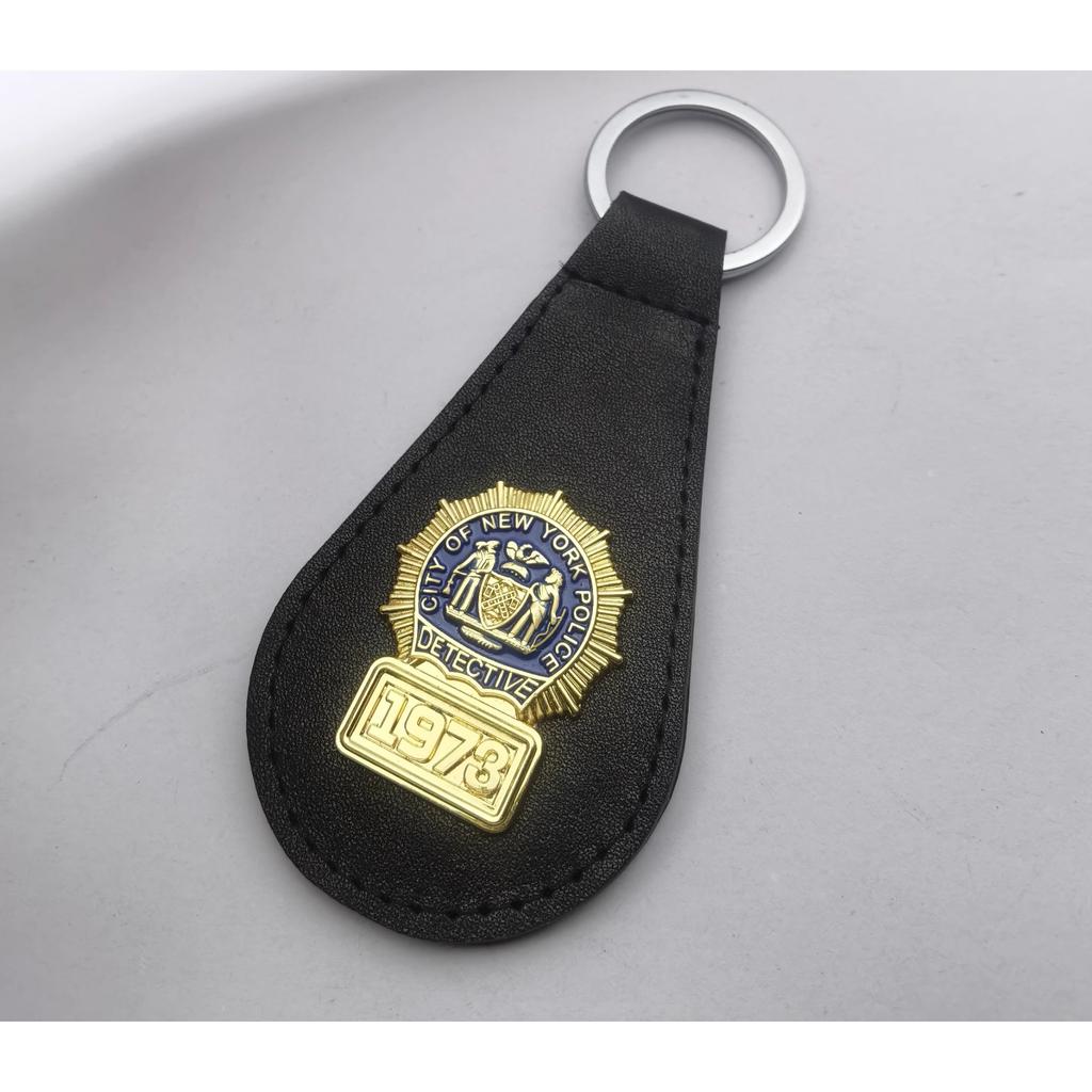 USA New York NYPD FBI FBI Metall Läder Kohud Nyckelring