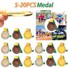 5-20PCS 2 Inches Gold Silver Bronze Prize with Neck Ribbon 1st 2nd 3rd Prize Medal Round for Kids School Sports Meeting