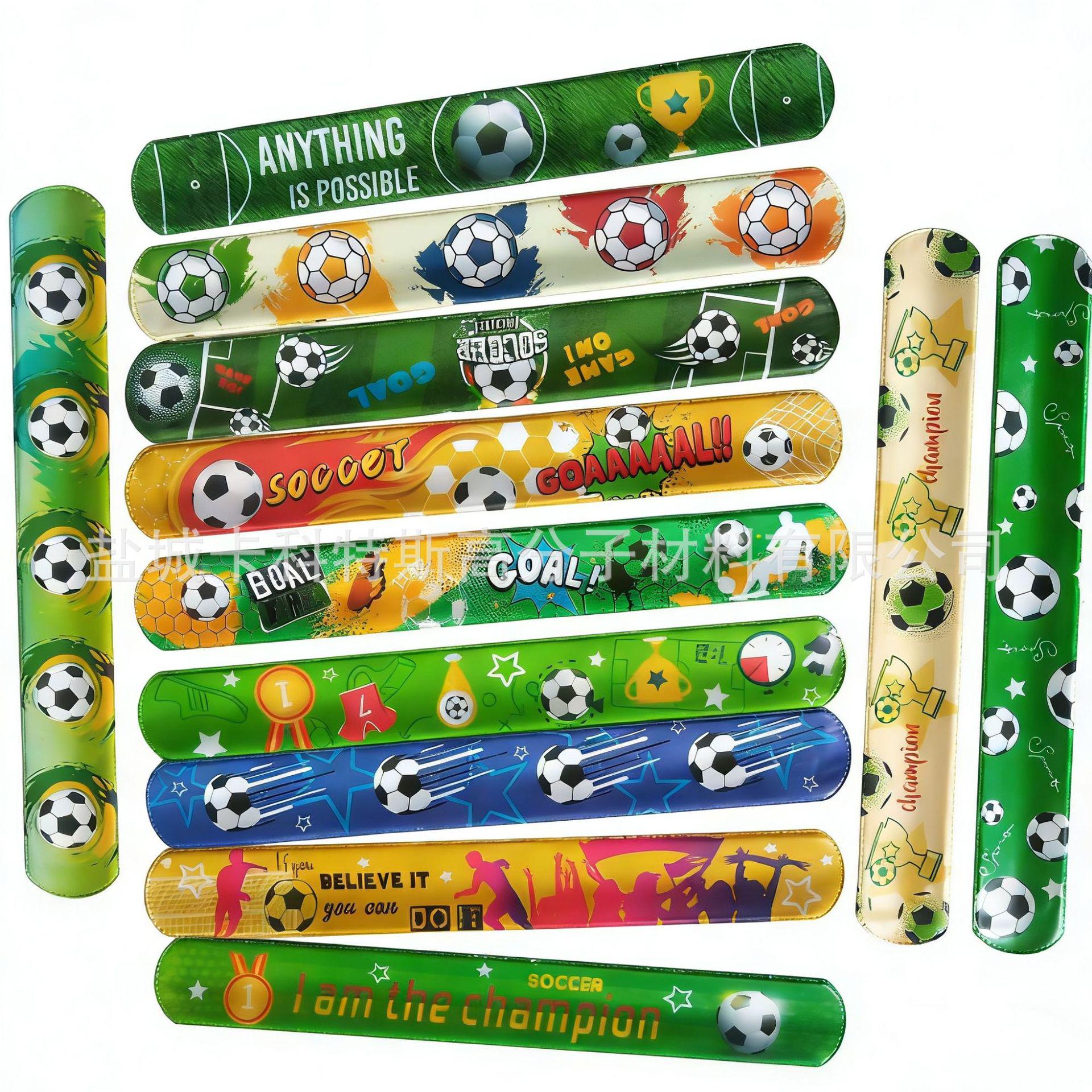 2026 World Cup Kids Slap Bracelet with Football Pendant – High Quality Random Mixed Colors