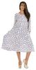 Bimba Printed Flared Midi Dress For Women Rayon Crepe Casual Summer Dress