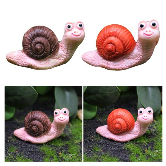 1/3Pcs Snail Statue Resin Ornament Courtyard Garden Decor Bonsai Statues Sun-Resistant Weather-Proof Resin Snail Sculpture