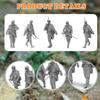 5Pcs Miniature Figures Unpainted Mini People Figurines Tiny Action Model for DIY Scene