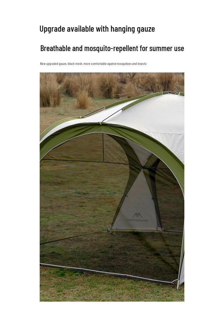 Moonlight White Dome Outdoor Camping Tent - Large Canopy with Screen and Curtains