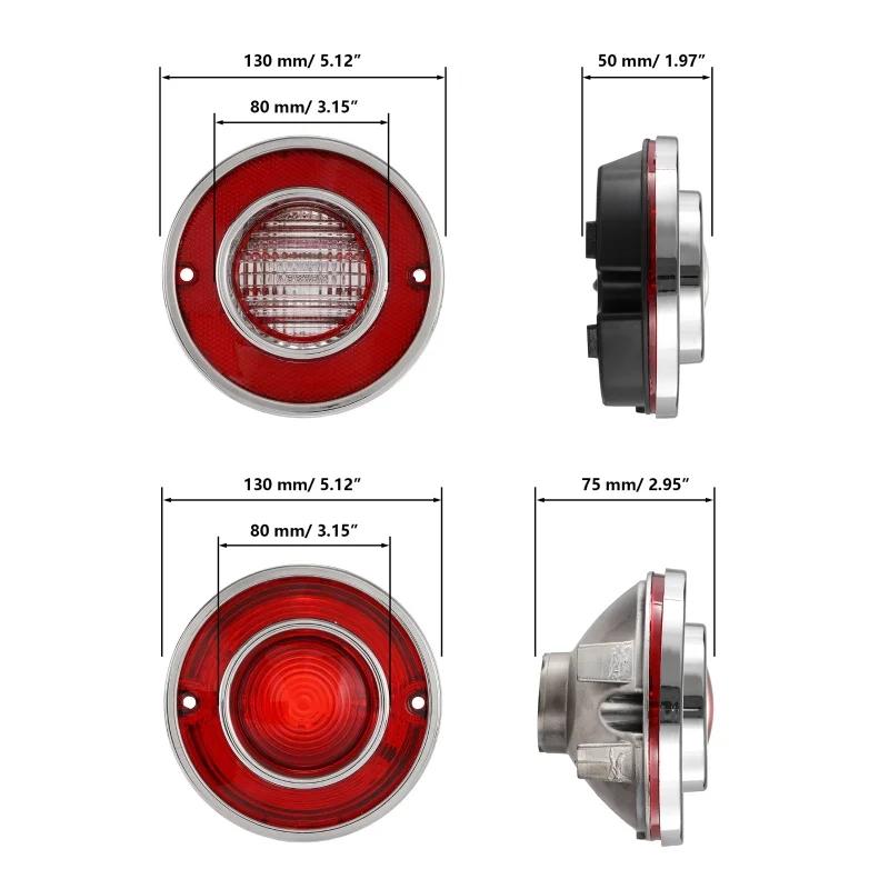 AABHN1 4pcs/set Car Tail Lights & Backup Lights for Chevrolet Corvette C3 1975-1979 (without Bulbs)