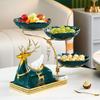Elegant European Ceramic & Wrought Iron Fruit Plate