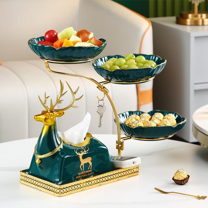 Elegant European Ceramic & Wrought Iron Fruit Plate