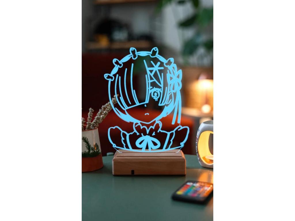 Rem Re:zero 16 Renk Gece Lambası