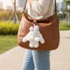 Lifelike Bunny Plush Ornaments Stuffed Animal Bow Bunny Plush Toy  Phone Accessories